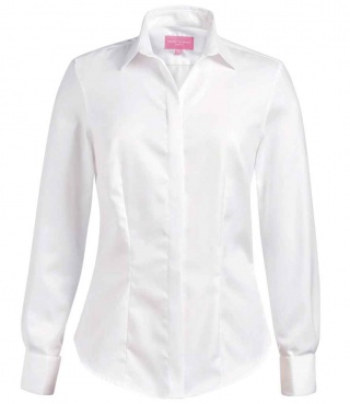 Brook Taverner BK101  Ladies Villeta Long Sleeve Herringbone Shirt